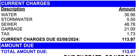 frisco hills water bill.